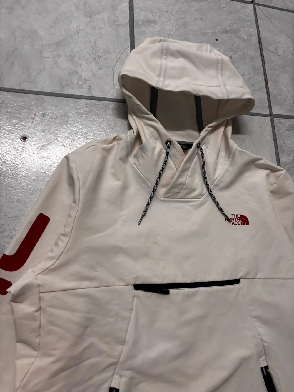 The North Face Men’s Cream Waterproof Japan style Pullover Hoodie Size Xl